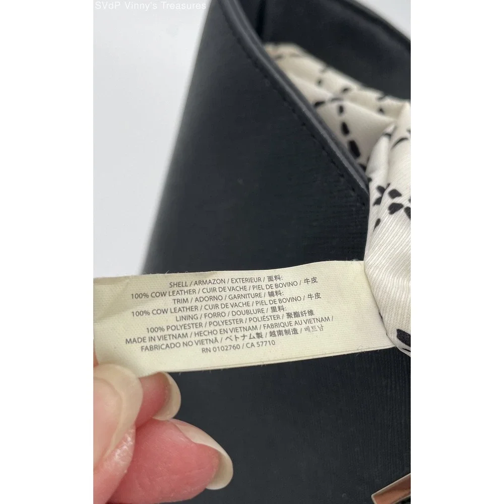 Kate Spade Large Oversized Leather Workwear Travel Square Tote Book Bag